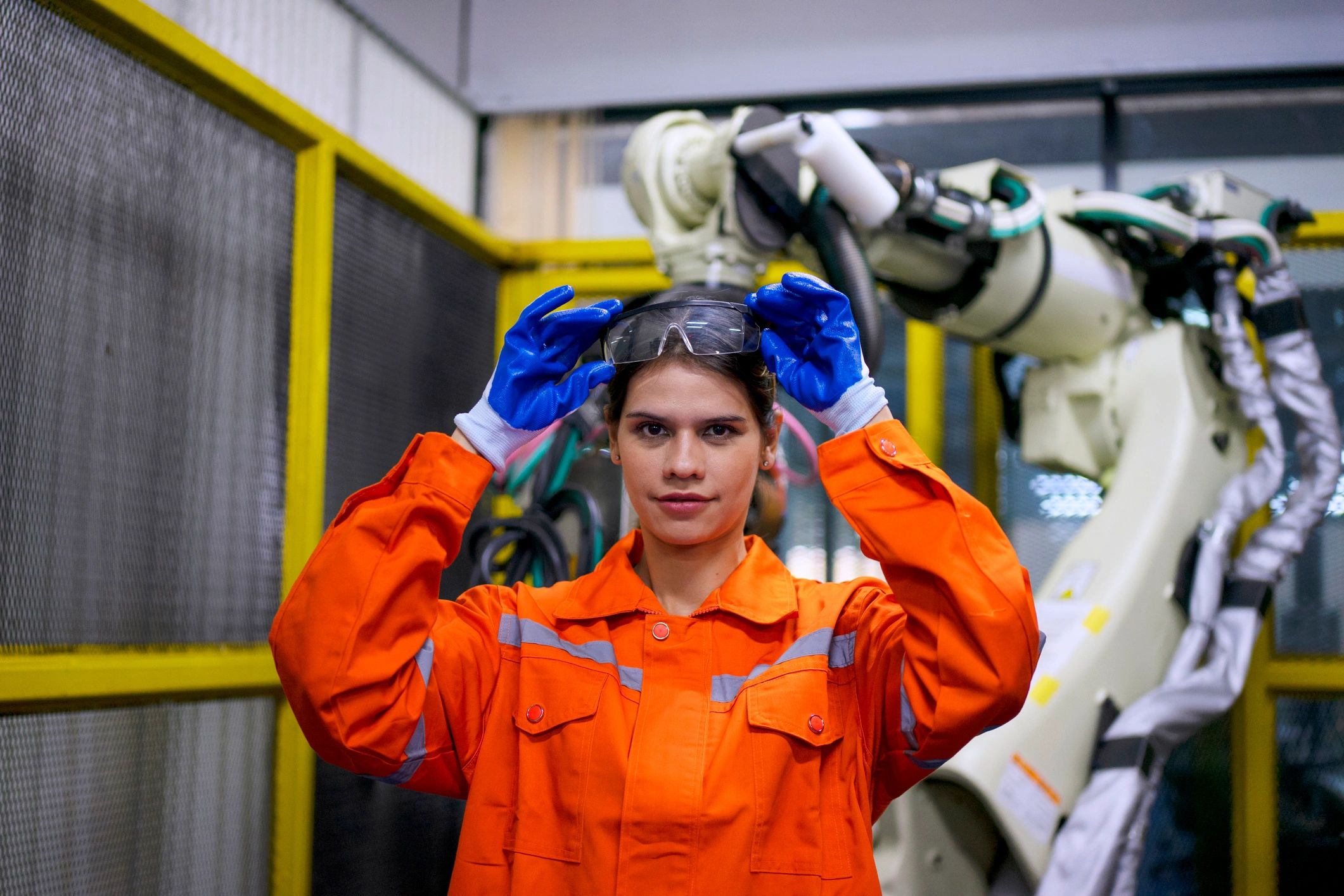 Industrial technician in a manufacturing environment